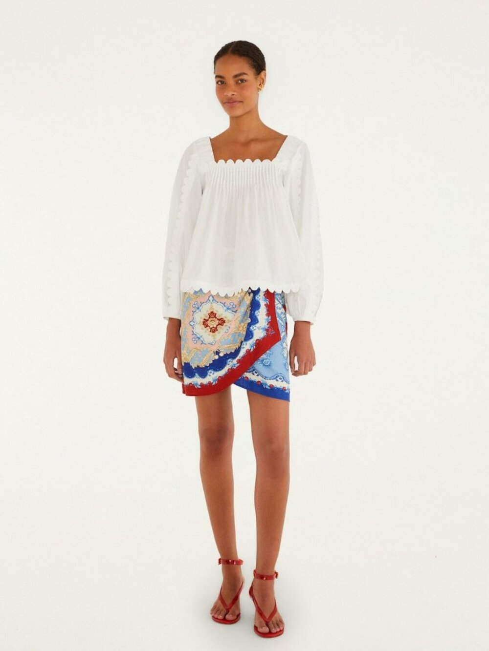 Mixed Cherry Royalty Scarf Mini Skirt